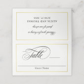 Carte De Placement Élégant Script Flouris Mariage (Extérieur déplié)