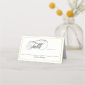 Carte De Placement Élégant Script Flouris Mariage (Devant)