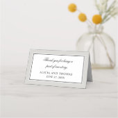 Carte De Placement Élégant Script Flouris Mariage (Dos)