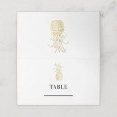 Carte De Placement Élégant siège de table de mariage de pineapple tro (Extérieur déplié)