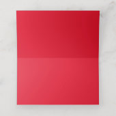 Carte De Placement Élégant Simple Minimal Red Heart Script Mariage (Intérieur déplié)