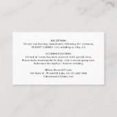 Carte De Placement Elegant Swirl Script QR Code Wedding Details (Dos)