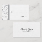 Carte De Placement Elégant tableau de script Siège/Carte de place - G (Devant / Derrière)