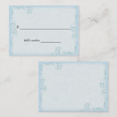 Carte De Placement Elégant tableau Mariage de défilement Turquoise (Devant / Derrière)