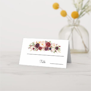 Carte De Placement Élégant tableau Mariage floral