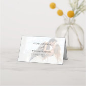 Carte De Placement Élégant Vellum noir & blanc superposition Mariage  (Dos)