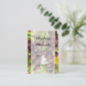 Carte De Placement Élégant Vignoble Mariage de raisins pourpre/vert (Debout devant)