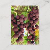 Carte De Placement Élégant Vignoble Mariage de raisins pourpre/vert (Dos)