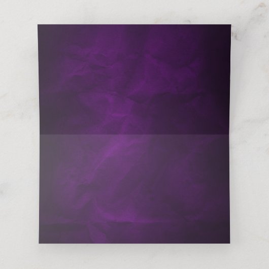 Carte De Placement Élégant violet Mariage or Modifier (Intérieur déplié)