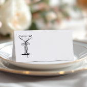 Carte De Placement Elegant White Champagne 