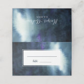 Carte De Placement Elégante aquarelle bleu marine (Extérieur déplié)