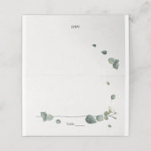 Carte De Placement Elégante aquarelle botanique Eucalyptus (Extérieur déplié)