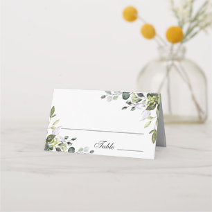Carte De Placement Elégante aquarelle Eucalyptus Mariage Table Place
