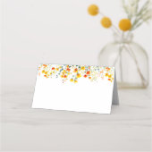 Carte De Placement Elégante aquarelle Fleurs sauvages Mariage floral (Devant)