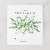 Carte De Placement Elégante aquarelle Mariage botanique (Extérieur déplié)