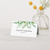 Carte De Placement Elégante aquarelle Mariage botanique (Dos)