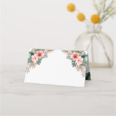 Carte De Placement Elégante aquarelle Mariage floral tropical (Dos)