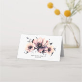 Carte De Placement Elégante aquarelle rose Mariage (Dos)