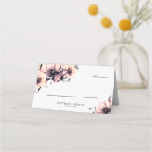 Carte De Placement Elégante aquarelle rose Mariage (Devant)