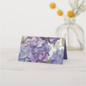 Carte De Placement Elégante aquarelle violet rouille hydrangée floral (Dos)