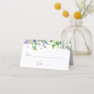 Carte De Placement Élégante Baby Shower de Fleurs Sauvages de Mariée