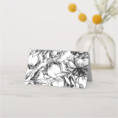 Carte De Placement Élégante Black & Gold Wedding Party Plaques (Dos)