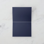 Carte de Placement Élégante Bleu Marine (Intérieur)