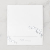Carte De Placement Élégante branche feuille Botanique Bleu Mariage Ta (Extérieur déplié)