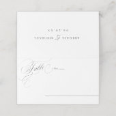 Carte De Placement Elégante calligraphie classique mariage vintage (Extérieur déplié)