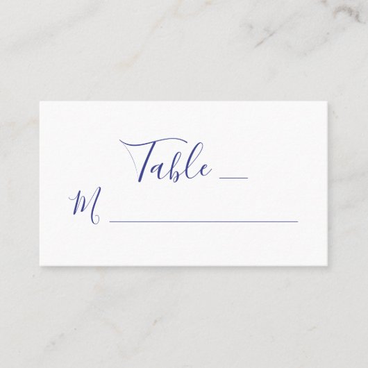 Carte De Placement Élégante calligraphie de script violet sur Mariage (Devant)