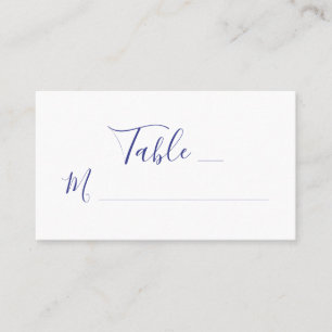 Carte De Placement Élégante calligraphie de script violet sur Mariage