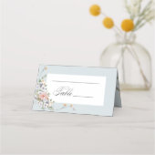 Carte De Placement Élégante calligraphie florale Pastel Boho (Devant)