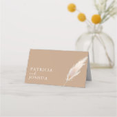 Carte De Placement Élégante carte de Mariage plié Boho rustique (Dos)