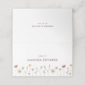 Carte De Placement Elégante carte de place florale (Extérieur déplié)