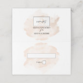 Carte De Placement Elégante carte Mariage Aquarelle (Extérieur déplié)