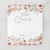 Carte De Placement Elégante carte Mariage de calligraphie (Extérieur déplié)