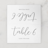 Carte De Placement Elégante carte Mariage de calligraphie (Extérieur déplié)