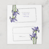 Carte De Placement Elégante Carte Mariage Iris Purple (Extérieur déplié)