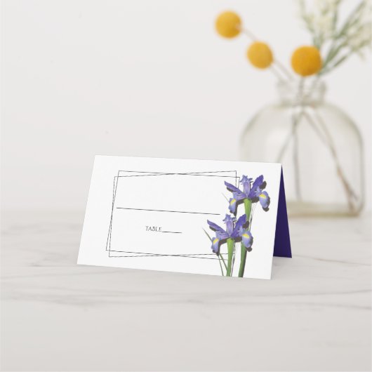 Carte De Placement Elégante Carte Mariage Iris Purple (Devant)