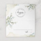 Carte De Placement Elégante carte Mariage Verdure et Aquarelle (Extérieur déplié)