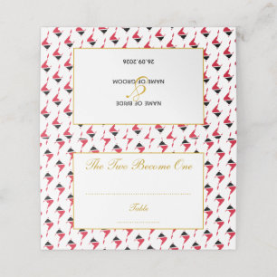 Carte De Placement Élégante célébration Mariage de TRINIDAD TOBAGO