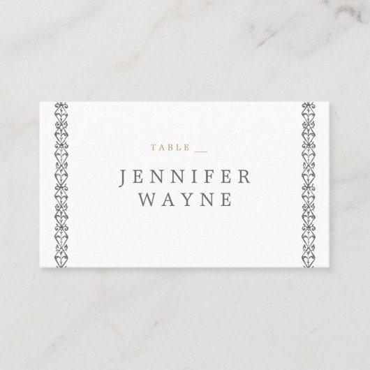 Carte De Placement Elégante classique classique classique classique c (Devant)