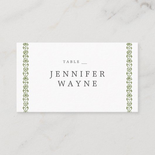 Carte De Placement Elégante classique classique classique classique c (Devant)