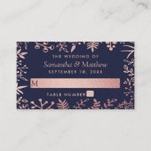 Carte De Placement Elégante collection de Mariages floraux Roses et m (Devant)