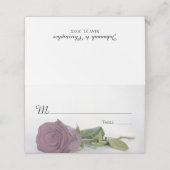 Carte De Placement Élégante écriture Mariage Dusty Mauve Rose Rose (Extérieur déplié)