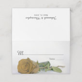 Carte De Placement Élégante écriture Mariage Rose or ocre (Extérieur déplié)