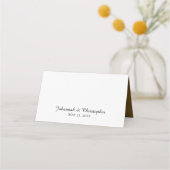 Carte De Placement Élégante écriture Mariage Rose or ocre (Dos)