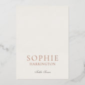Carte de placement élégante en véritable feuille d (Devant)