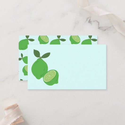 Carte De Placement Élégante fête de la chaux verte (Devant/Arrière en situation)