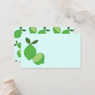 Carte De Placement Élégante fête de la chaux verte